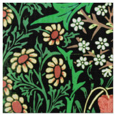 William Morris Jacobean Floral, schwarzer Hintergr Stoff (Nahaufnahme)