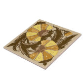 William Morris Jacobean, Senf-Gold und Brown Fliese (Seite)