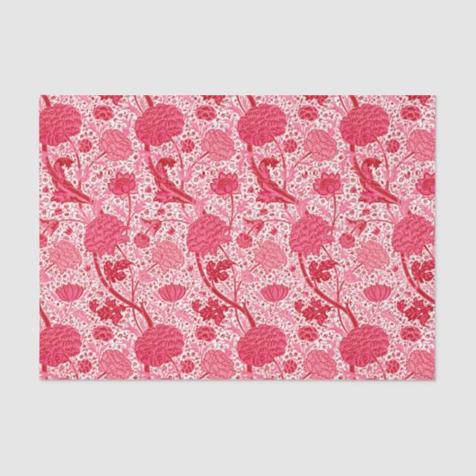 William Morris Jacobobobobohne, Coral Pink Seidenpapier (Vorderseite)