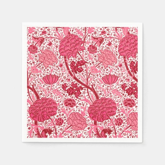 William Morris Jacobobobobohne, Coral Pink Serviette (Vorderseite)