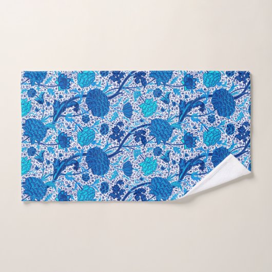 William Morris Jacobobobohne Floral, Cobalt Blue Badhandtuch Set (Handtuch)