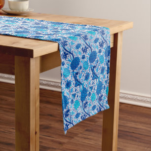 William Morris Jacobobobohne Floral, Cobalt Blue Kurzer Tischläufer
