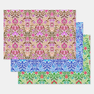William Morris Jacobobobohne Floral Damask, multi Geschenkpapier Set