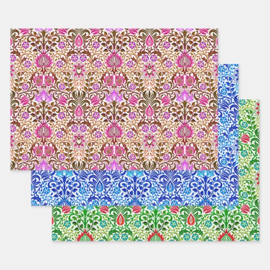 William Morris Jacobobobohne Floral Damask, multi Geschenkpapier Set (Set)