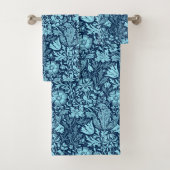 William Morris Jacobobobohne Floral - Indigo Blue Badhandtuch Set (Insitu)