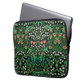William Morris Jacobobobohne, floral, schwarzer Hi Laptopschutzhülle (Vorderseite Links)