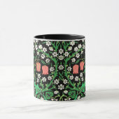 William Morris Jacobobobohne, floral, schwarzer Hi Tasse (Zentrum)