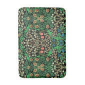 William Morris, Jacobobohne, Flora, schwarzer Hint Badematte (Vorderseite Vertikal)