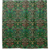 William Morris, Jacobobohne, Flora, schwarzer Hint Duschvorhang (Vorderseite)