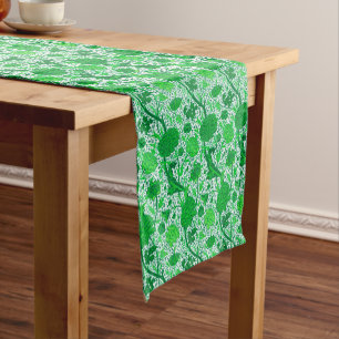 William Morris Jacobobohne Floral, Emerald Green Kurzer Tischläufer
