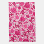 William Morris Jacobobohne Floral, Fuchsia Pink Ha Geschirrtuch (Vertikal)