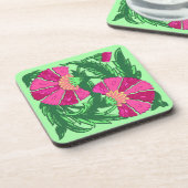 William Morris Jacobobon, Fuchsia Pink und Green Untersetzer (Linke Seite)