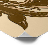 William Morris Jacobohne, Mustard Gold und Brown Poster (Ecke)