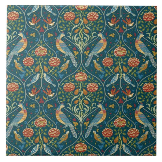 William Morris “Jahreszeiten von Mai” 1 Fliese (Vorderseite)