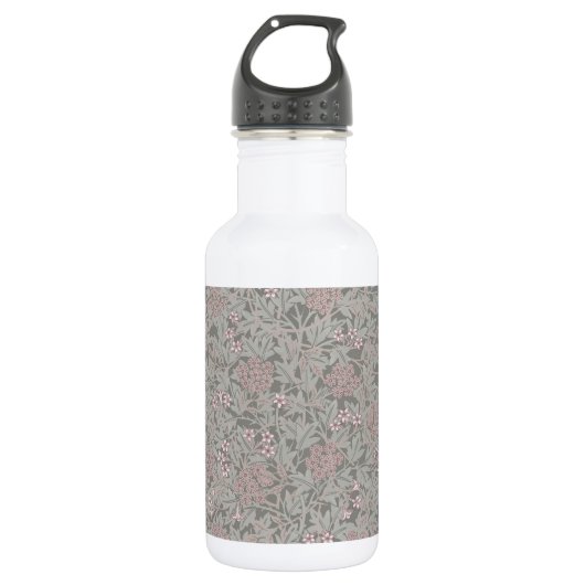 William Morris Jasmin-Blumenmuster Edelstahlflasche (Vorderseite)
