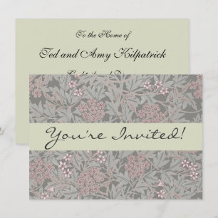 William Morris Jasmin-Blumenmuster Einladung