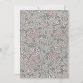William Morris Jasmin-Blumenmuster Einladung (Rückseite)