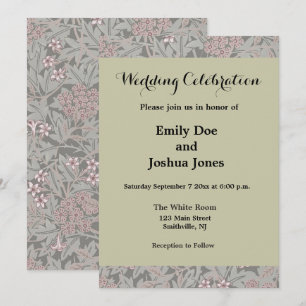 William Morris Jasmin-Blumenmuster Einladung