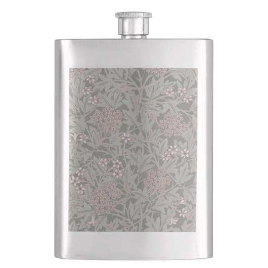 William Morris Jasmin-Blumenmuster Flachmann (Vorderseite)