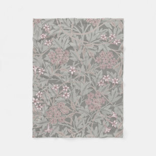 William Morris Jasmin-Blumenmuster Fleecedecke