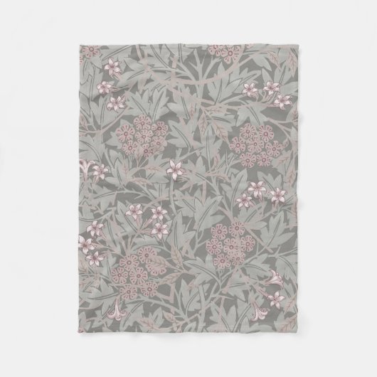 William Morris Jasmin-Blumenmuster Fleecedecke (Vorderseite)