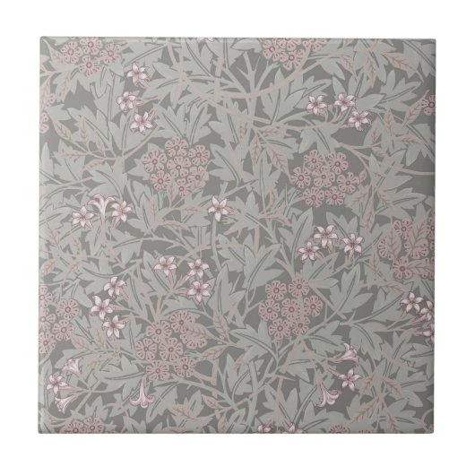 William Morris Jasmin-Blumenmuster Fliese (Vorderseite)