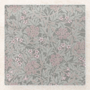 William Morris Jasmin-Blumenmuster Glasuntersetzer