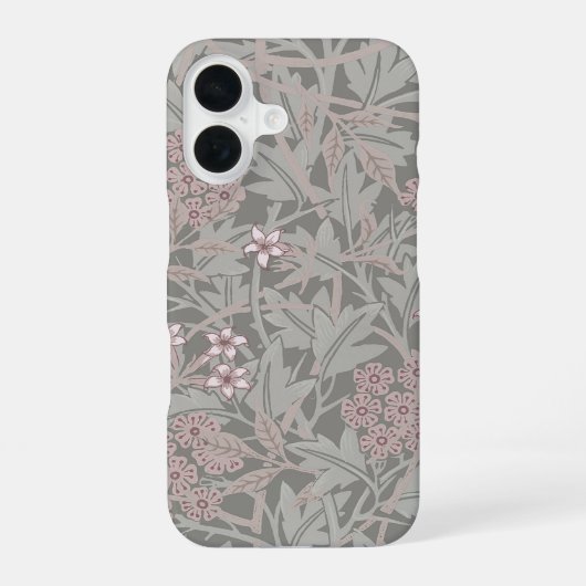 William Morris Jasmin-Blumenmuster iPhone 16 Hülle (Rückseite)