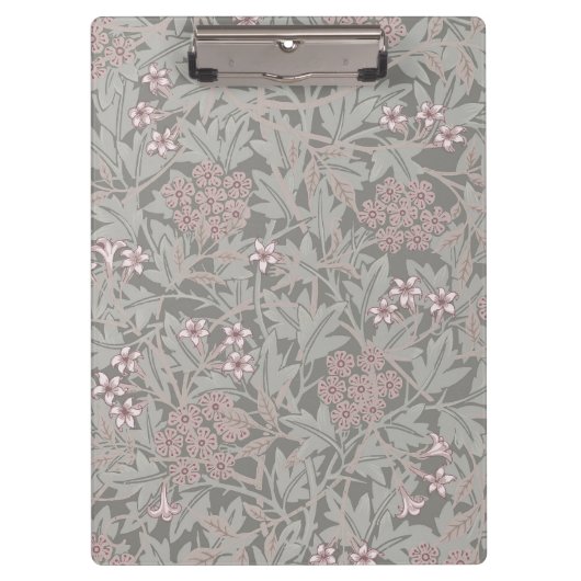 William Morris Jasmin-Blumenmuster Klemmbrett (Vorderseite)