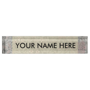 William Morris Jasmin-Blumenmuster Namensplakette