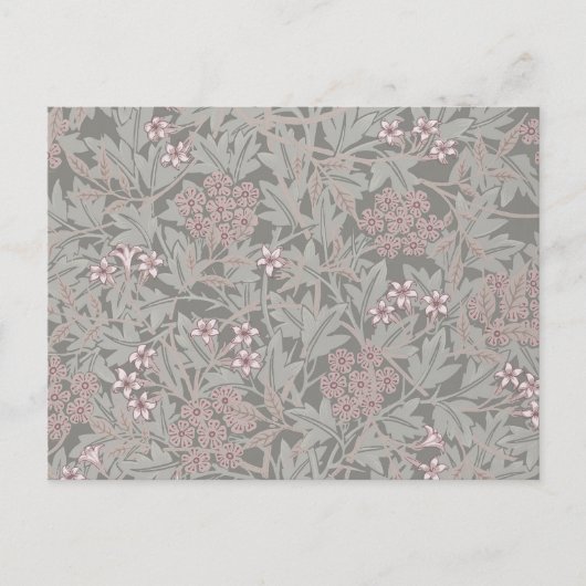 William Morris Jasmin-Blumenmuster Postkarte (Vorderseite)