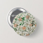 William Morris Jasmin-Garten-Blumen-Klassiker Button (Vorne & Hinten)