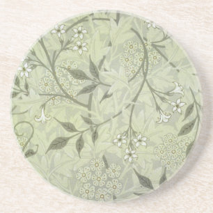 William Morris Jasminblumen Tapetenkunst Getränkeuntersetzer