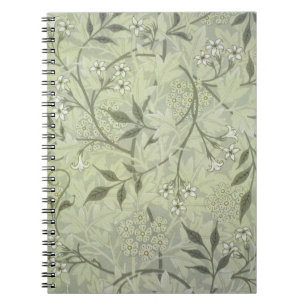 William Morris Jasminblumen Tapetenkunst Notizblock