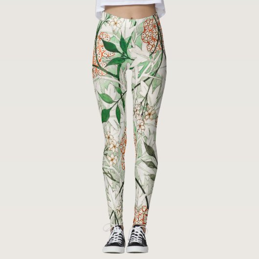 William Morris Jasminblüte Leggings (Vorderseite)