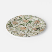 William Morris Jasmine Blossom Garden Design Pappteller (Schrägansicht)