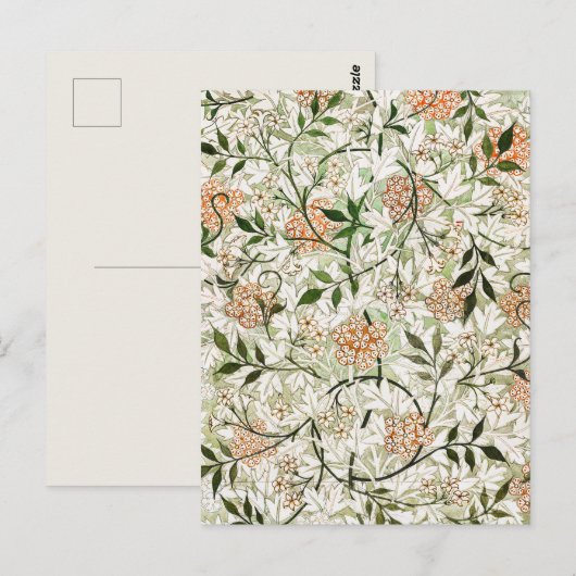 William Morris Jasmine Blossom Garden Design Postkarte (Vorne/Hinten)