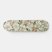 William Morris Jasmine Blossom Garden Design Skateboard (Horizontal)