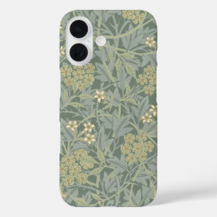 William Morris Jasmine Blue Green Botanic Art iPhone 16 Hülle