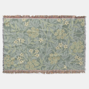 William Morris Jasmine Blue Green Botanic Art Decke
