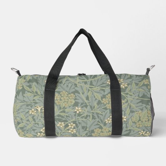 William Morris Jasmine Blue Green Botanic Art Duffle Bag (Vorderseite)