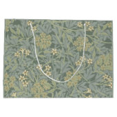 William Morris Jasmine Blue Green Botanic Art Große Geschenktüte (Rückseite)