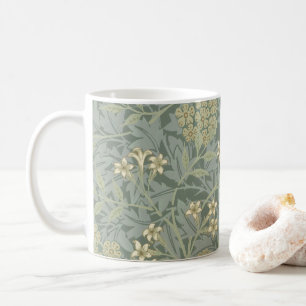 William Morris Jasmine Blue Green Botanic Art Kaffeetasse