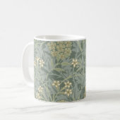William Morris Jasmine Blue Green Botanic Art Kaffeetasse (Vorderseite Links)