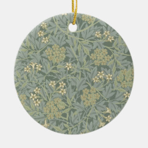 William Morris Jasmine Blue Green Botanic Art Keramik Ornament