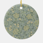 William Morris Jasmine Blue Green Botanic Art Keramik Ornament (Hinten)