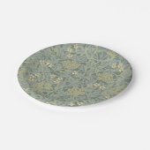 William Morris Jasmine Blue Green Botanic Art Pappteller (Schrägansicht)