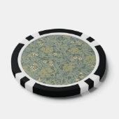 William Morris Jasmine Blue Green Botanic Art Pokerchips (Einzeln)