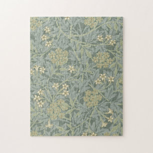 William Morris Jasmine Blue Green Botanic Art Puzzle