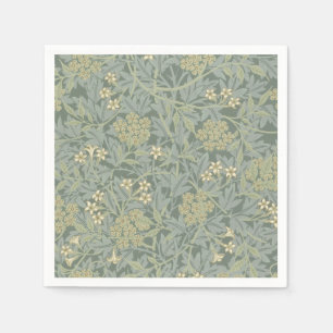 William Morris Jasmine Blue Green Botanic Art Serviette